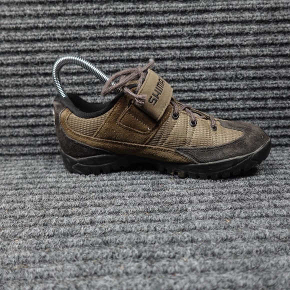 Shimano Mountain Bike Shoes Mens 6 Brown Black Suede Lace Up SH-M 038W - Picture 6 of 15